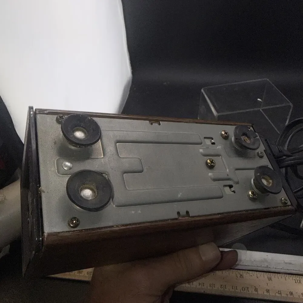 Vintage Panasonic KP-77 Electric Pencil Sharpener Auto-Stop Woodgrain Works!